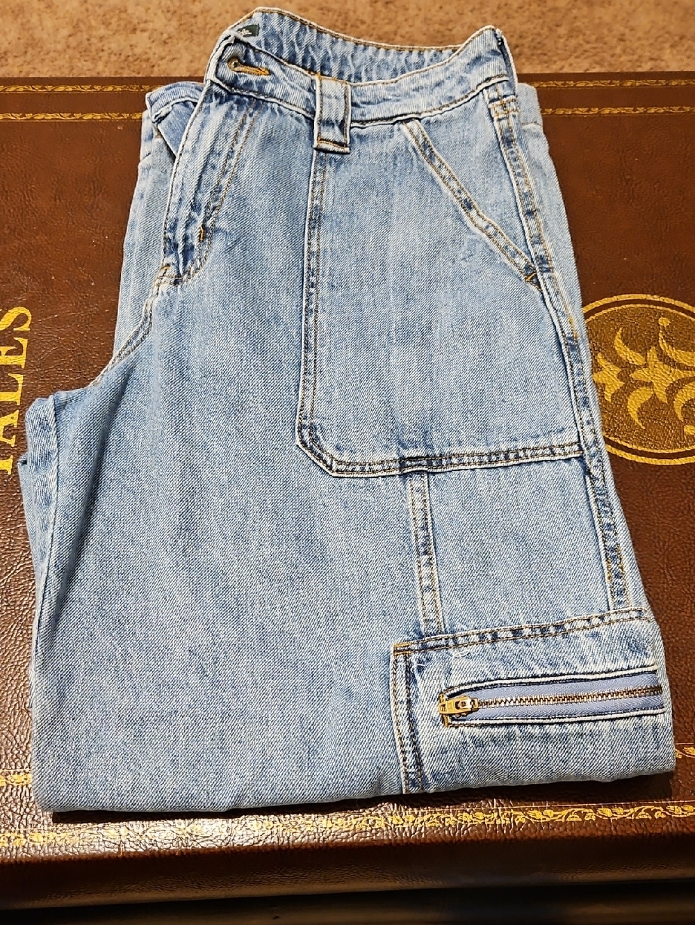 wild fable Light Blue Relaxed Utility Jeans